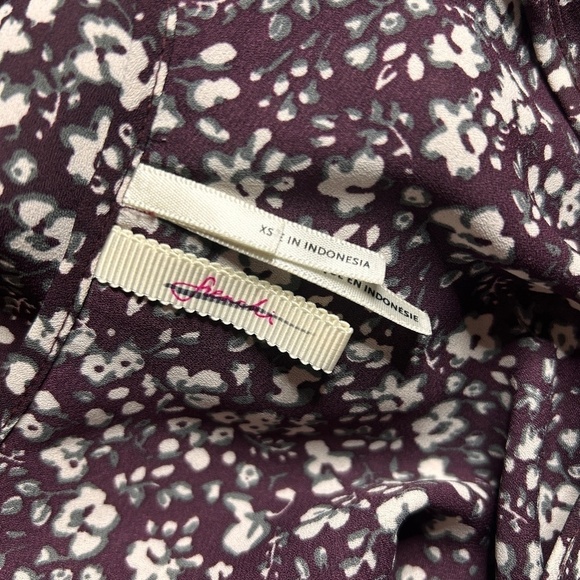 Frenchi Peplum Flounce Top Blouse Tank Floral burgundy Floral Lightweight - Picture 10 of 13